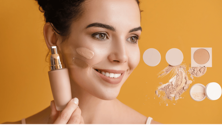 Effects of cosmetic foundation on skin conditions