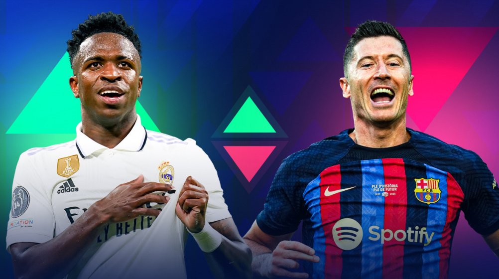 Lewandowski and Vinícius Jr. Face Off in El Clásico