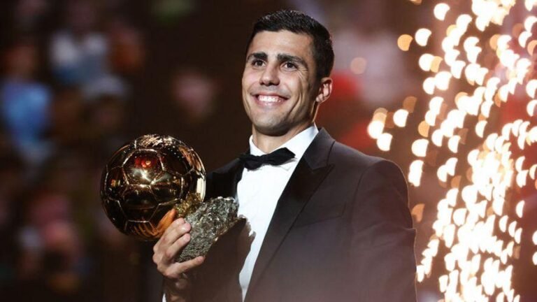 Rodri with his Ballon d'or