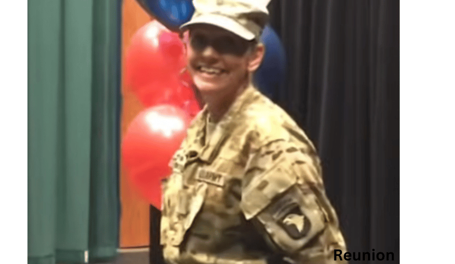 Little Boy Surprised by Deployed Mom