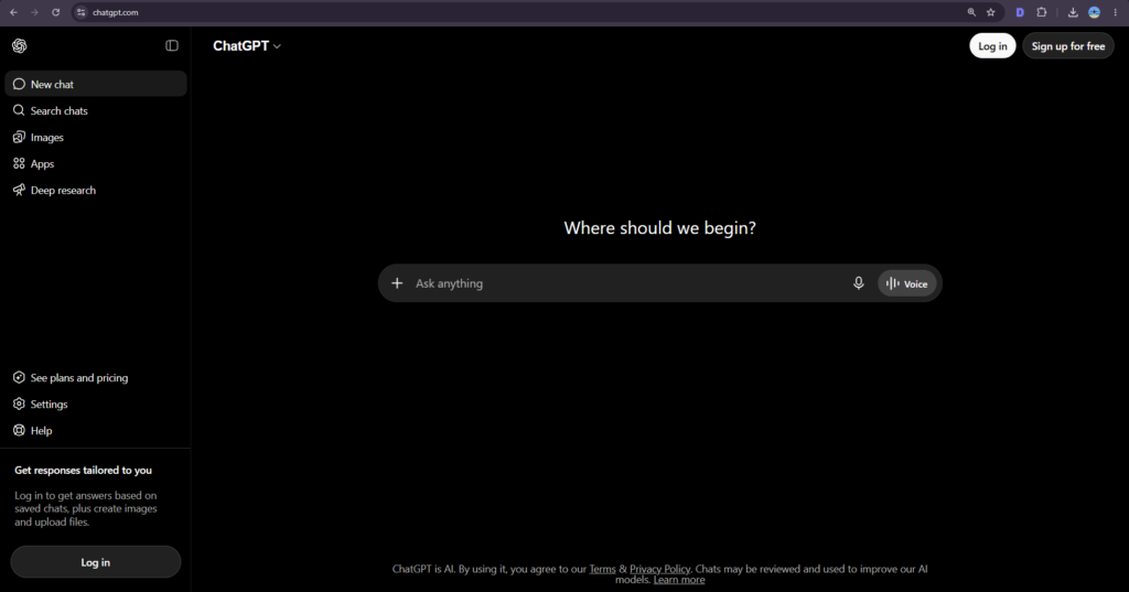chatgpt screenshot