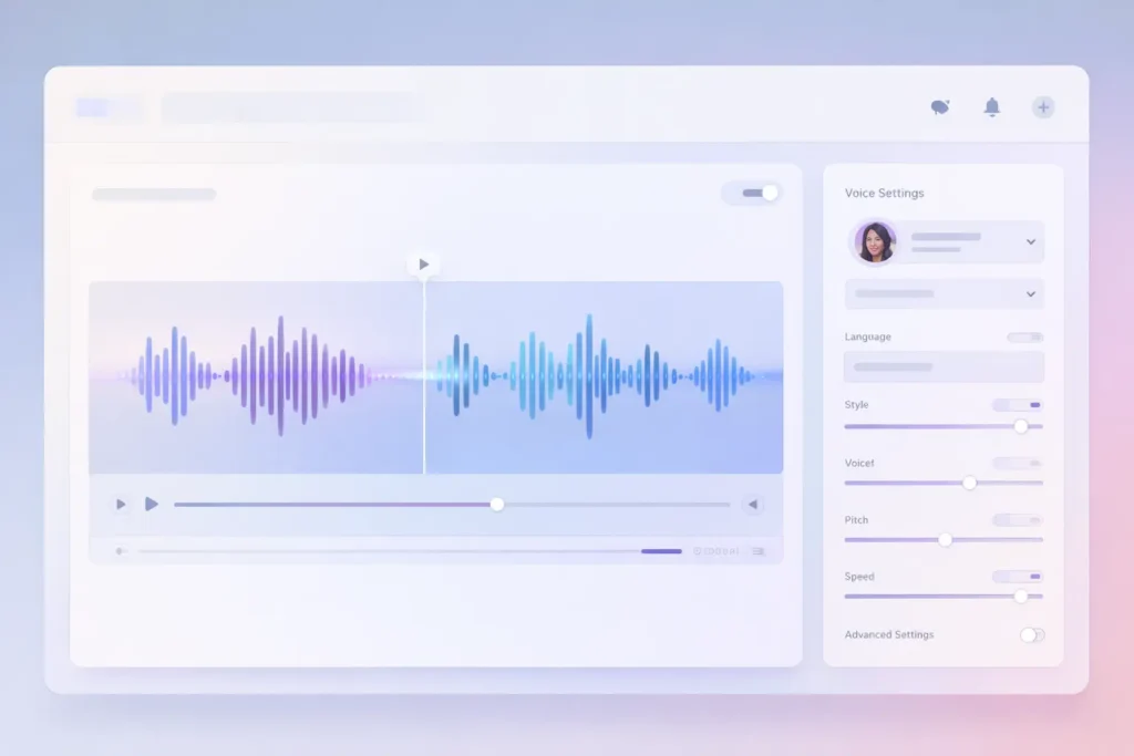 Free AI Tools for Voice Cloning Without Credit Card (2026 Guide) AI voice generator free dashboard interface