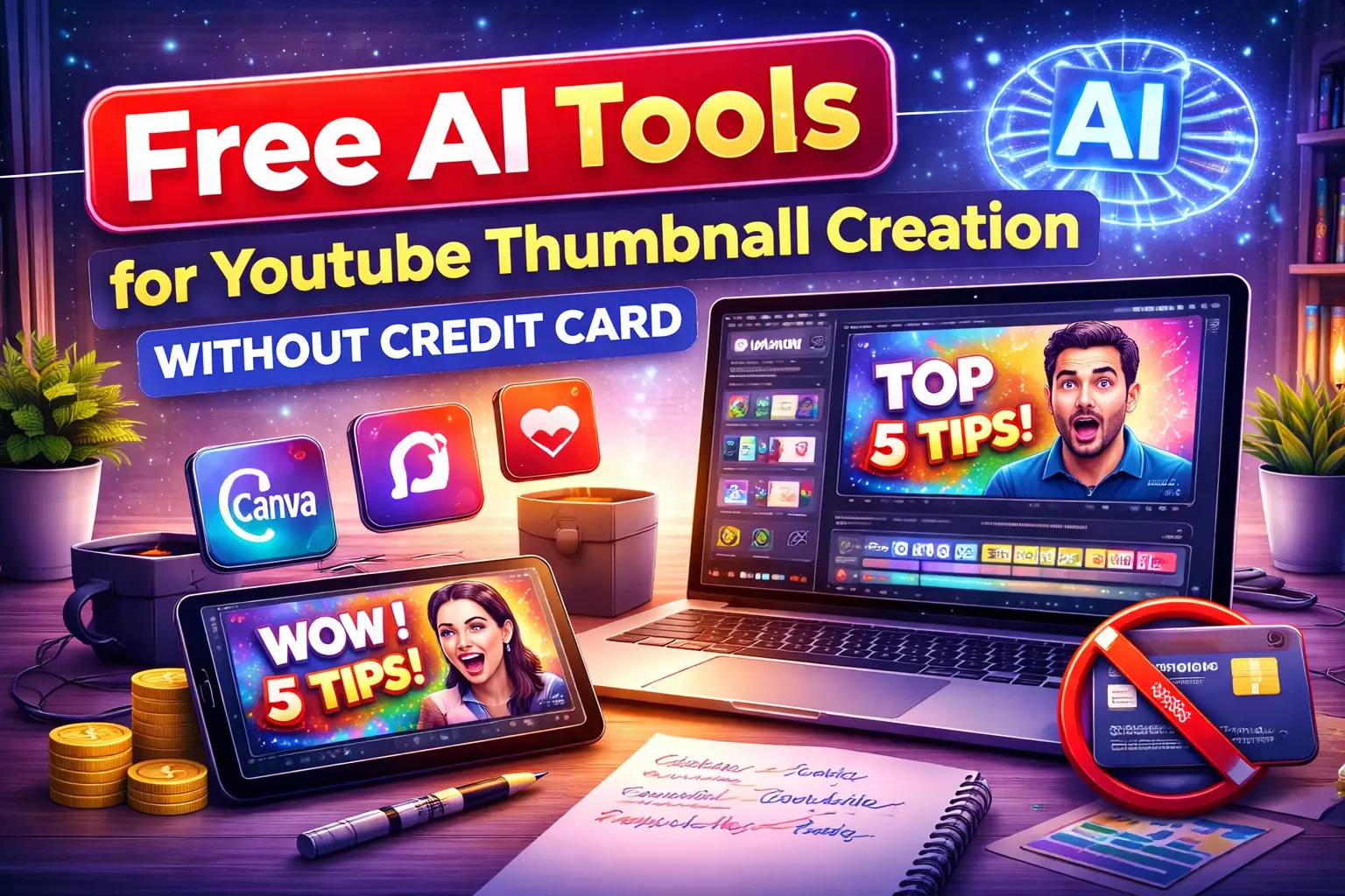 Free AI Tools for YouTube Thumbnail Creation