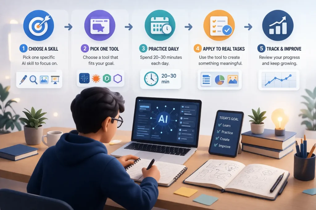 Free AI Tools for Beginners to Learn AI Skills Faster (2026) Free AI Tools for Beginners to Learn AI Skills Faster (2026)
