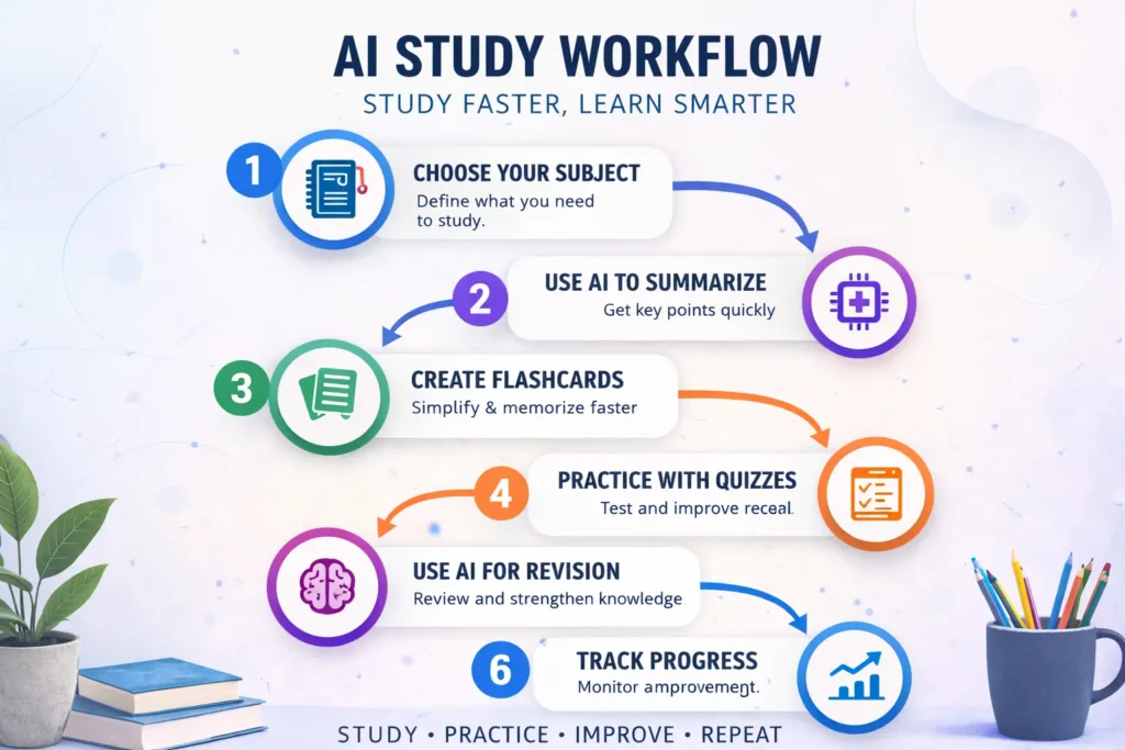 AI tools for students to study faster workflow